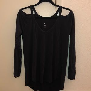 Long Sleeve Cold Shoulder Top